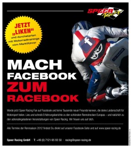 Speer Racing Mach Facebook zum Racebook
