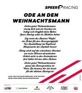 Speer Racing: Ode an den Weihnachtsmann