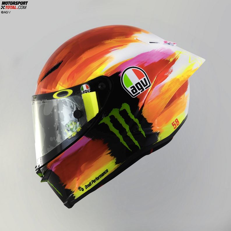 Der Mugello-Helm von Valentino Rossi 2019 - © AGV