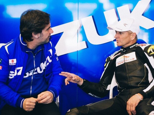 Davide Brivio mit Kevin Schwantz - © www.suzuki-racing.com