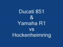 Touristenfahrt Hockenheimrich Yamaha R1 und Ducati 851