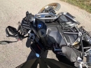 BMW 1250 GS Crash: Schotter, Spitzkehre, Umfaller = passiert ;-)