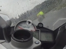 BMW S1000RR Brünn onboard bei Fiala 18.06.2020 bei strömenden Regen