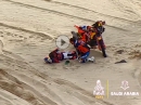 Dakar 2023, Etappe1, Sea Camp > Sea Camp, Highlights - Titelverteidiger Sam Sunderland stürzt und scheidet aus