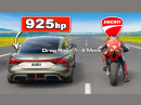 Dragrace: Ducati Panigale V4S vs Audi RS E-Tron GT Performance