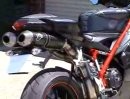 Ducati 1098 (black) with full 70mm Termignoni System