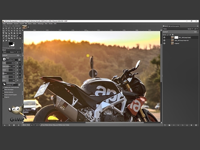how to use darktable with gimp