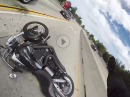 Harley Crash: Einschlag und Landung auf Heckklappe = blinder Passagier