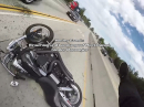 Harley Crash: Einschlag und Landung auf Heckklappe = blinder Passagier