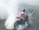 Hochkarätige Burnout-Party bei der WDW 2010 - die Ducati-Weltelite burnt