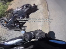 Honda CBR500 Crash - Lowsider,  Menschling mit falschem Hobby