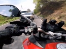 Horror Gegenverkehr: Ducati Multistrada mit Glück Crash verhindert
