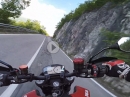 Local mit Ducati Hypermotard 950 in Lecco am Comer See rumrollen