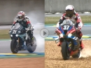 Motorplatzer Yamaha R1, Team 21, Ölspur und dann wirds gefährlich - LeMans 24h