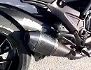 Motorradauspuff Shift-Tech für Ducati Diavel. Sieht gut aus, und hört sich geil an!