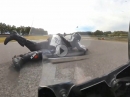 Rennstrecken Crash Honda CBR600RR - bissi zu früh am Gas