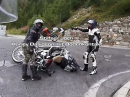 Stilfser Joch, Spitzkehre - Harley Davidson mit Bodenkontakt