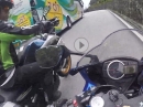 Suzuki vs. Kawasaki - Trottel am Lenker?! Beinah-Crash