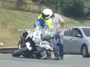 Umfaller Motorrad Polizei - zu klein für den Job ?1